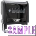 thumbnail image 1 of Large Self-Inking Outline Sample Stamp, Trodat Printy 4913, Press and Print Stamping, Impression Size 7/8" x 2-1/4", Up to 10,000 Impressions - Purple Ink, 1 of 10