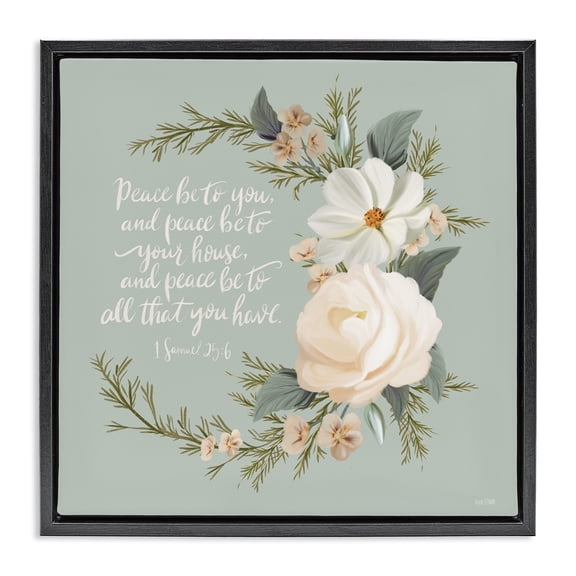 Stupell Industries French Country Black Floating Frame Canvas Art, 18 x 18, by Hollihocks Art