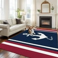 thumbnail image 3 of Vintage Nautical Flag Area&nbsp;Rug 5x7ft Anchor Red White Striped Medieval Non-Slip&nbsp;Washable Square&nbsp;Rugs Soft Felt Indoor Floor Mat for Bedroom Kitchen Living Room Bathroom, 3 of 9