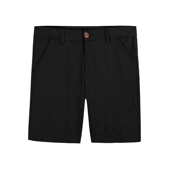 Wonder Nation Boys School Uniform Flat Front Shorts, Sizes 4-18 & Husky