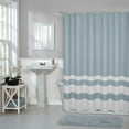 thumbnail image 1 of Hometrends Textured Waffle Stripe Fabric Shower Curtain, 1 of 5