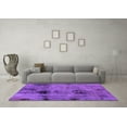 thumbnail image 3 of Ahgly Company Indoor Square Abstract Purple Modern Area Rugs, 7' Square, 3 of 4