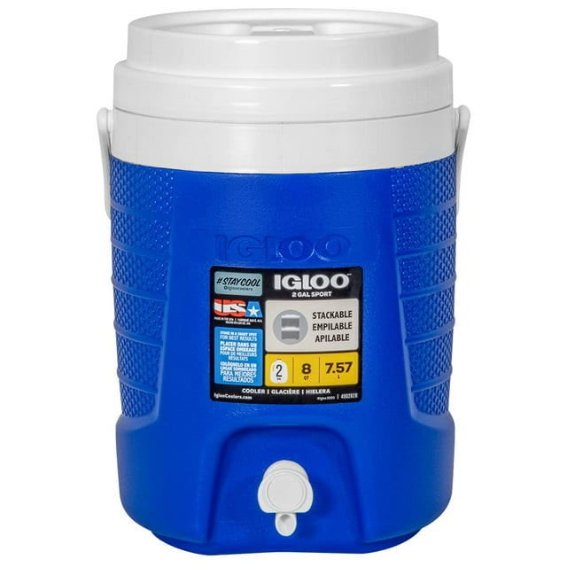 Igloo Refroidisseur de Boissons Sport de 2 Gallons, Bleu Majestueux, Numéro de Modèle : 31377