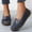Dark Blue, variant on OWUUcdse Losfers for Women, Slip-on Soft Sole Casual Lightweight Flat Shoes Beige Size 9