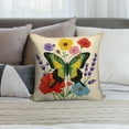 thumbnail image 6 of Pioneer Flower And Butterfly Pillow Covers,Pioneer Flower And Butterfly Throw Pillow Covers 24"×24" ,Living Room Sofa Couch Pillow Covers,Decorative Pillow Covers, 6 of 7