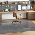 thumbnail image 3 of Lumora 36.1" x 46" Glass Chair Mat Heavy Duty Hard Tempered Glass Mat,Clear, 3 of 6