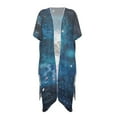 thumbnail image 4 of DISNIMO Galaxy Wolf Print Womens Kimono Swimsuit Coverups Cherry Blossom Print Cardigan Casual Loose Swimwear Cover Up Summer Half Sleeve Bikini Coverup, 4 of 6