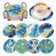 thumbnail image 1 of Kit de Posavasos Artísticos Cgtredaw con Acrílico 8 Piezas con Soporte Plantas Acuáticas, 1 of 9