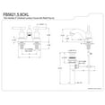 thumbnail image 5 of Kingston Brass FB5628CKL Kaiser 4 in. Centerset Bathroom Faucet with Pop-Up Drain, Brushed Nickel, 5 of 5