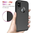 thumbnail image 5 of for iPhone X Case/iPhone Xs Case [Shockproof] [Dropproof] [Tempered Glass Screen Protector ] Heavy Duty Protection Phone Case Cover for Apple iPhone X/XS (Black), 5 of 7