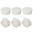 thumbnail image 5 of 6 piezas de montaje 25 mm x 11 mm tapa de agujero redonda de nylon blanca, 5 of 5