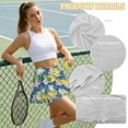 thumbnail image 6 of Xoenoiee Tropical Plumeria Flower Palm Leaves Print Tennis Skirt Golf Skorts with Pockets Tummy Control Shorts Pleated Skirts for Women Athletic Dressy Casual, S, 6 of 6