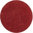 thumbnail image 5 of Unique Loom Davos Shag Collection Area Rug - Solid (3' 1" Round Poppy), 5 of 7
