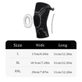 thumbnail image 3 of Knee Compression Sleeve, Knee Support for Knee Pain, Knee Brace with Side Stabilizers, Patella Stabilizer Knee Brace, Adjustable Dial Tension Fit, Removable Silicone Patella Pad, 3 of 6