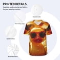 thumbnail image 3 of Rateoe Sunglasses Yellow Duck Pattern Men’s Baseball Short Sleeve Polo Shirt, Midweight Men's Shirt Golf Shirt Polo Shirts Quick Dry Short-X-Large, 3 of 7