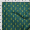 thumbnail image 3 of oneOone Cotton Silk Fabric Leaves & Floral Block Printed Craft Fabric BTY 42 Inch Wide, 3 of 4