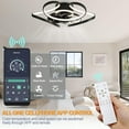 thumbnail image 2 of 22'' Low Profile Ceiling Fan Light with Memory Function, Dimmable 3 Colors ,6 Speeds Fan Light with Timing Function, Silent Copper Motor Ceiling Fan with Light for Living Room Bedroom Kitchen, 2 of 16