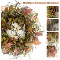 thumbnail image 4 of 26 Inch Fall Wreaths for Front Door Burgundy Berry Wreath with Leave, Large Autumn Wreath Decor on Grapevine for Farmhouse Front Door Wall Window Home Decoration and Christmas Thanksgiving, 4 of 7