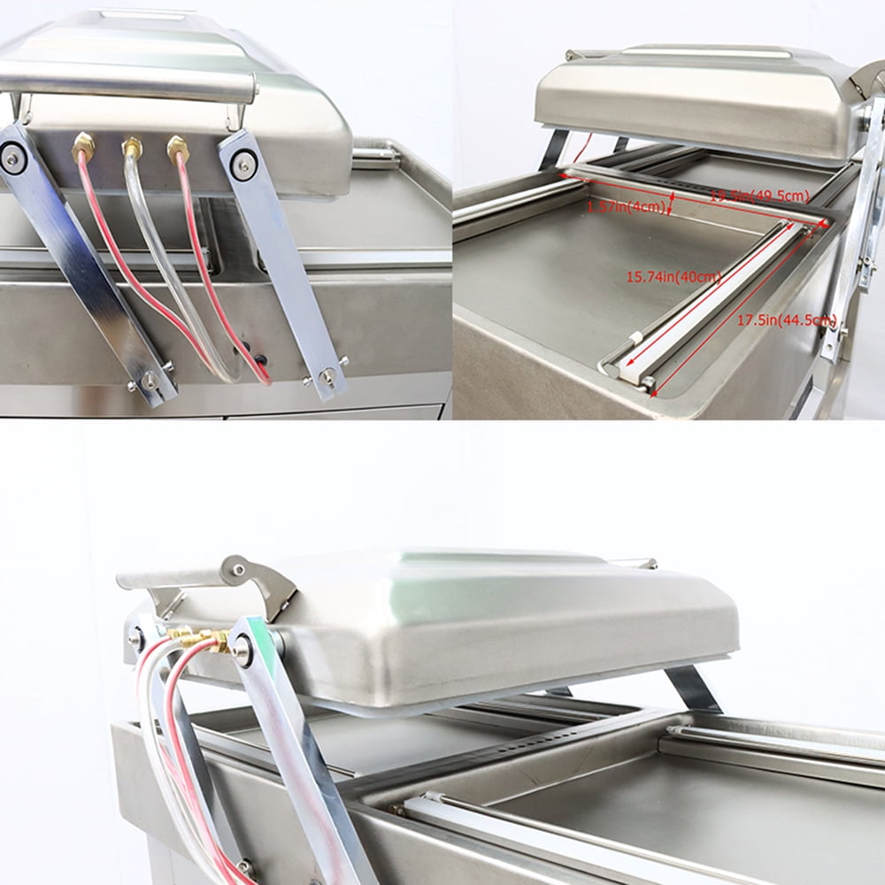 TECHTONGDA Commercial Two Chamber Vacuum Packaging Machine Stainless Steel Food Sealing Machine 220V