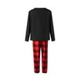 thumbnail image 3 of Matching Christmas Pajamas for Family, Long Sleeve Tree Print Tops + Plaid Pants Set, 3 of 7
