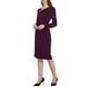 thumbnail image 4 of VESTIDO FORMAL DE MUJER INSPIRE CHIC CON CUELLO ASIMÉTRICO Y MANGA LARGA, VESTIDO ELÁSTICO MIDI XL PÚRPURA OSCURO, 4 of 5