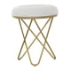 thumbnail image 3 of Taburete de tocador para maquillaje, reposapiés, suministros, taburete de tocador suave creativo moderno, silla de mesa lateral para dormitorio, sala Gris, 3 of 8