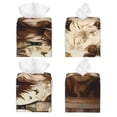 thumbnail image 2 of Balery Butterfly Cow Barrel Porta Pañuelos de Cuero con Estampado – Funda Moderna Cuadrada para Caja de Pañuelos, Dispensador 5x5x5'', 2 of 7