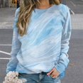 thumbnail image 2 of Colorful Marble Pattern Womens Oversized Sweatshirts Hoodies Crewneck Casual Tops Comfy FallWinter Clothes 2024, 2 of 7