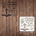 thumbnail image 2 of Blessing Stencils 11.8x11.8 inch Plastic Choose Joy Stencils with Hand Flowers Cross Olive Branch Pattern Square Reusable Stencils for Painting on Wood Floor Wall and Fabric, 2 of 9