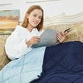 thumbnail image 5 of Weighted Blanket (48" x72",15 lbs) Microfiber Heavy Blanket to Improve Sleep for People With Anxiety, 5 of 6