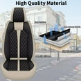 thumbnail image 2 of LAONNVIR Car Seat Cover Custom Fit for Hyundai Santa Fe 2009-2024 Faux Leather Car Seat Protector Compatible Airbag Vehicle Cushion Covers Front Rear Seat Front Set 2 Seats Waterproof (Black&Beige), 2 of 5
