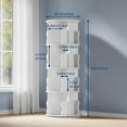 thumbnail image 3 of EastVita 4 Tier Rotating Bookshelf Tower, Spinning Corner Bookshelf for Small Spaces, Revolving 360°Bookcase Storage Rack Tower, Vertical Rotate Turning Spiral Wood Book, 3 of 6