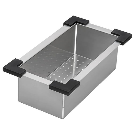Workstation Sink Colander 17 inch Stainless Steel with Plastic Corners - RVA1327