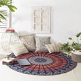 thumbnail image 5 of Round Tapestry with Tassel Wall Hanging Ombre Hippie Mandala Bohemian Hippy Intricate Indian Tapestries Tablecloth 60 Inches, 5 of 8