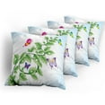 thumbnail image 5 of Ambesonne Nature Throw Pillow Cover 4 Pack, Floral Leaves Branches, 24", Fern Green Pale Blue, 5 of 7