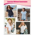 thumbnail image 2 of Women's 3 pack V-Neck Short Sleeve T-Shirts – Lightweight, Breathable Summer Tops for Casual, Workout, or Everyday Wear, 2 of 5