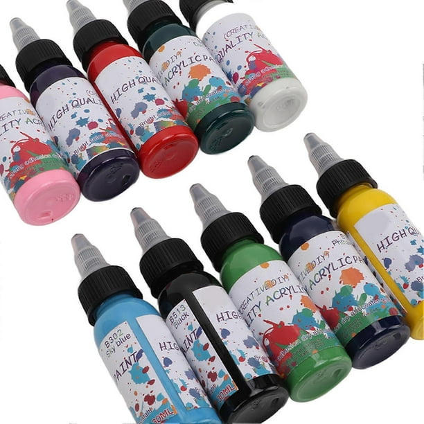 Acrylic Paint 10 Colors 30ml Each Waterproof At Texture Safe DIY Making Craft Acrylic Paint Set for Egg Painting