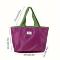 thumbnail image 3 of Large Reusable Tote Bag with Foldable Nylon Design, Waterproof Grocery Tote Bag for Women with Spacious Carry Capacity, Travel Tote Bag for Everyday Use and Gifting, 1 Pack, 3 of 7