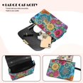 thumbnail image 3 of KUIFORTI Mandala Floral Crossbody Leather Bag Trendy Cell Phone Women's Shoulder Handbags Functional Comfortable Shoulder Bag for Women for Day & Night, 3 of 6