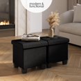 thumbnail image 2 of Cubo otomano STORAGEBUD con papelera pequeña, color negro, 2 of 9