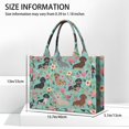 thumbnail image 3 of Large Capacity Tote Bag,Dachshund and Flower Handbag Fashion Luxury Tote Bag,15.7"x13"x 5.1" Inches,Laptop Compatible, 3 of 6