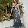 thumbnail image 3 of Astronauts in Space Sleeveless Dress Woman Fashion Long Dresses Women's Summer Suit Dress 2025, 3 of 7