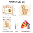 thumbnail image 2 of Latch Hook Rug Kit A Cartoon Cute Brown Alpaca Stamped Handmade Round Shape Carpet Crochet Yarn Craft DIY Hook and Latch Door Mat Tapestry for Home Floor Decor 50x50cm(3), 2 of 7