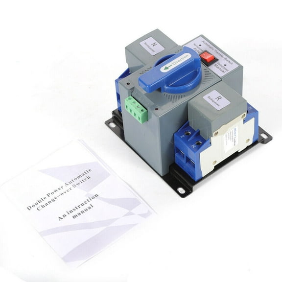 Dual Power Automatic Transfer Switch, 63A 2P ATS Generator Changeover Switch for Office Buildings