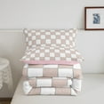 thumbnail image 5 of Erosebridal Light Pink Checkered Quilt Set Full White Cream Checkerboard Bedding Set,Buffalo Plaid Grid Comforter Set Aesthetic Geometric Gingham Bed Set Modern Room Decor, 5 of 8