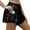 Black, variant on Gleelaud Women's Summer Flowy Yoga Workout Shorts for Athletic Gym Running Shorts Tennis Short Skirt Black
