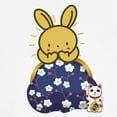 thumbnail image 3 of CafePress - Japanese Style Rabbit With Purse Baseball Jersey - Cotton Baseball Jersey, 3/4 Raglan Sleeve Shirt, 3 of 4