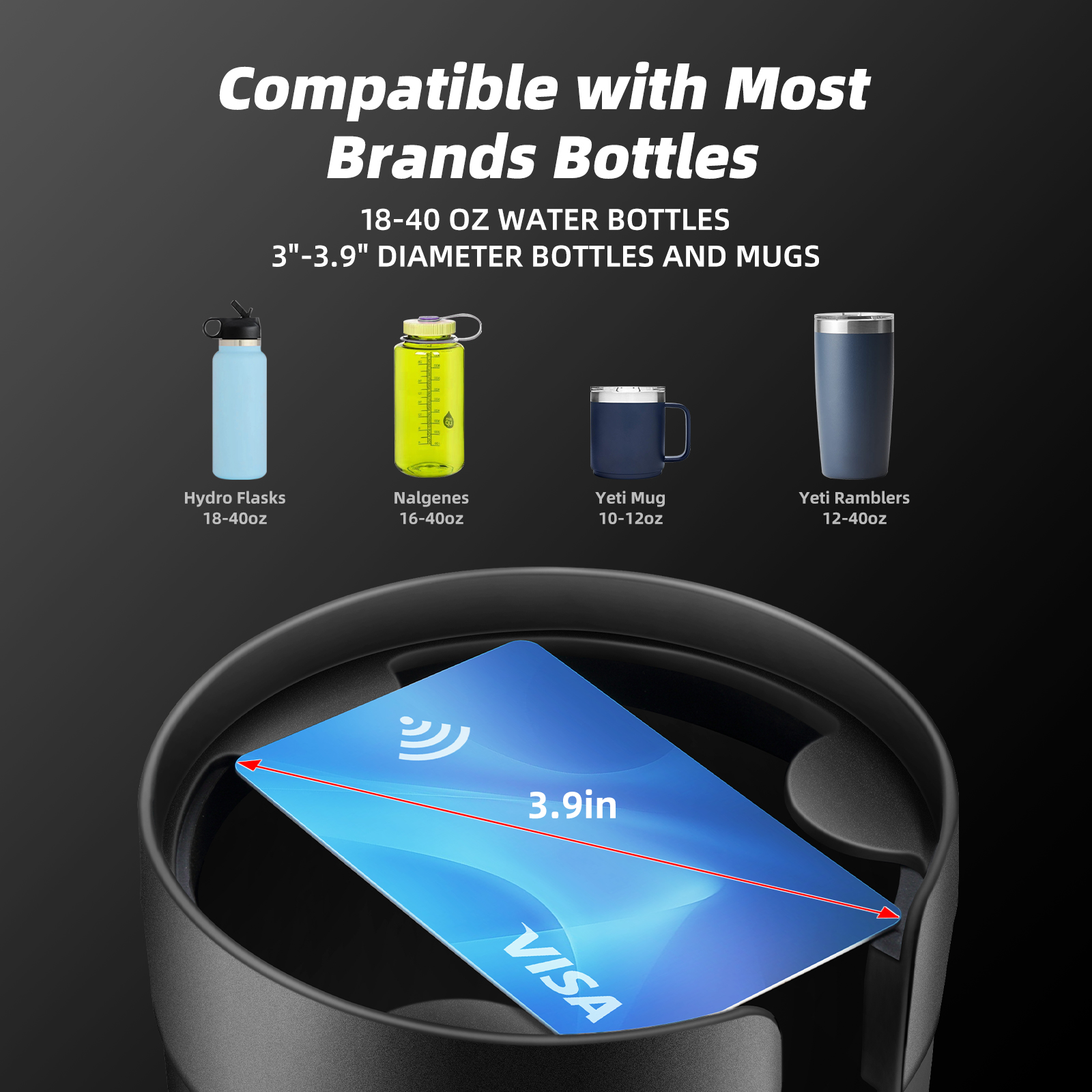 TYKOR Cup Holder Expander for Large Bottles photo 2