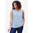 thumbnail image 3 of Roaman's Women's Plus Size Scalloped Cardigan And Tank Set, 3 of 6