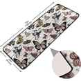 thumbnail image 4 of SKYSONIC 2'X6' Spring Butterflies Unique Runner Rug with Rubber Backing, Vintage Handwritten Letter Non Slip Entryway Rug Runner Washable Soft Area Rug Carpet for Hallway Bedroom Kitchen Decor, 4 of 6